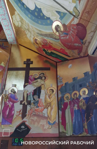 Холщовые фрески украсят стены храма в Новороссийске